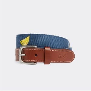 Vineyard Vines Mens Oyster Canvas Belt NWT